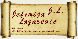 Jefimija Lazarević vizit kartica